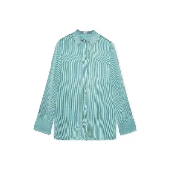 LOEWE Shirt 'Green/Blue/White'