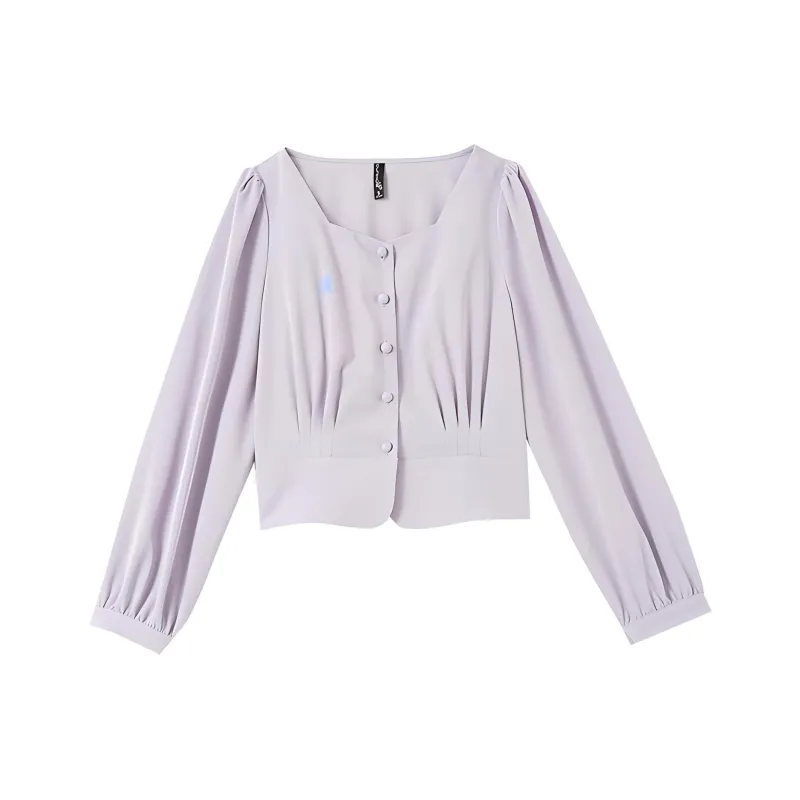 OUNIXUE Shirts Women's Purple-0