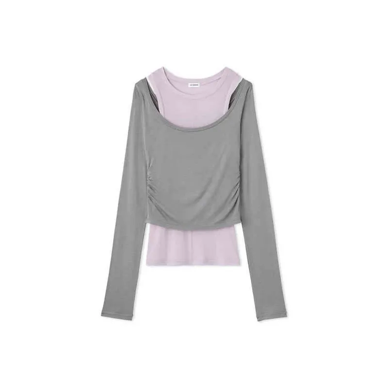 Lily Brown Chiffon Shirts Women's-1