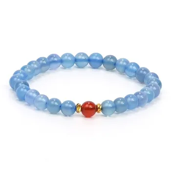 Cloudy Sky Chalcedony Bracelets Women's