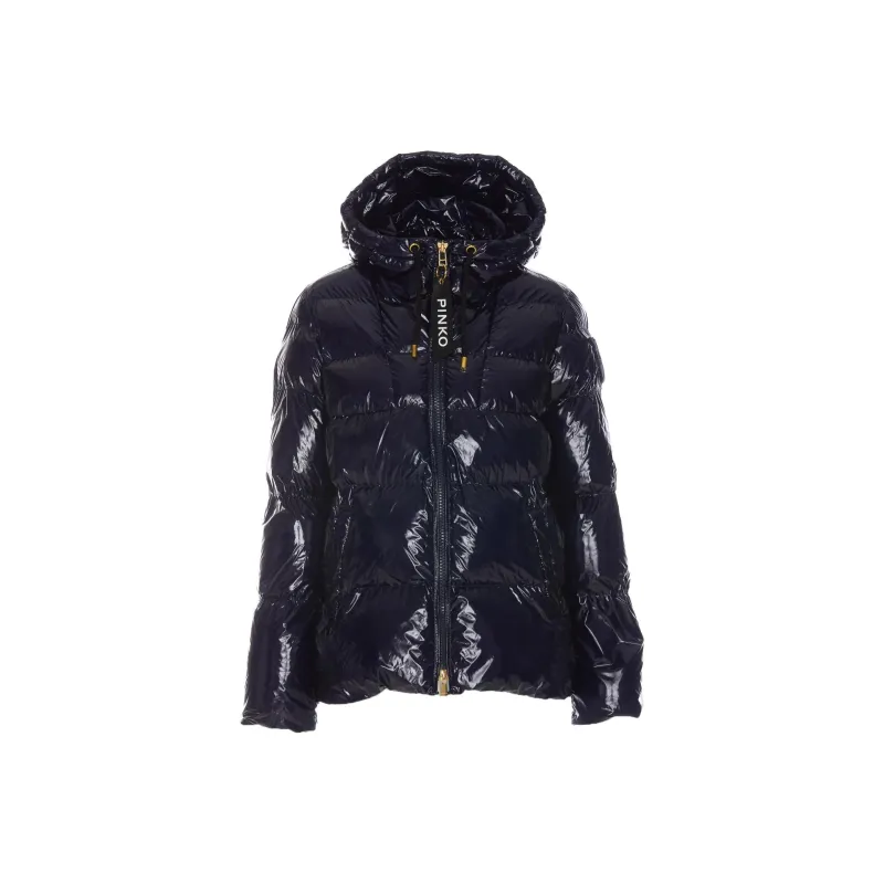 PINKO High Shine Hooded Puffer Jacket-0