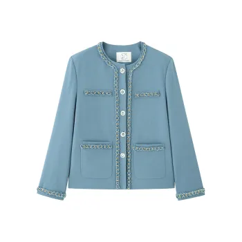 Luqingyi Jackets Coats Women's Blue