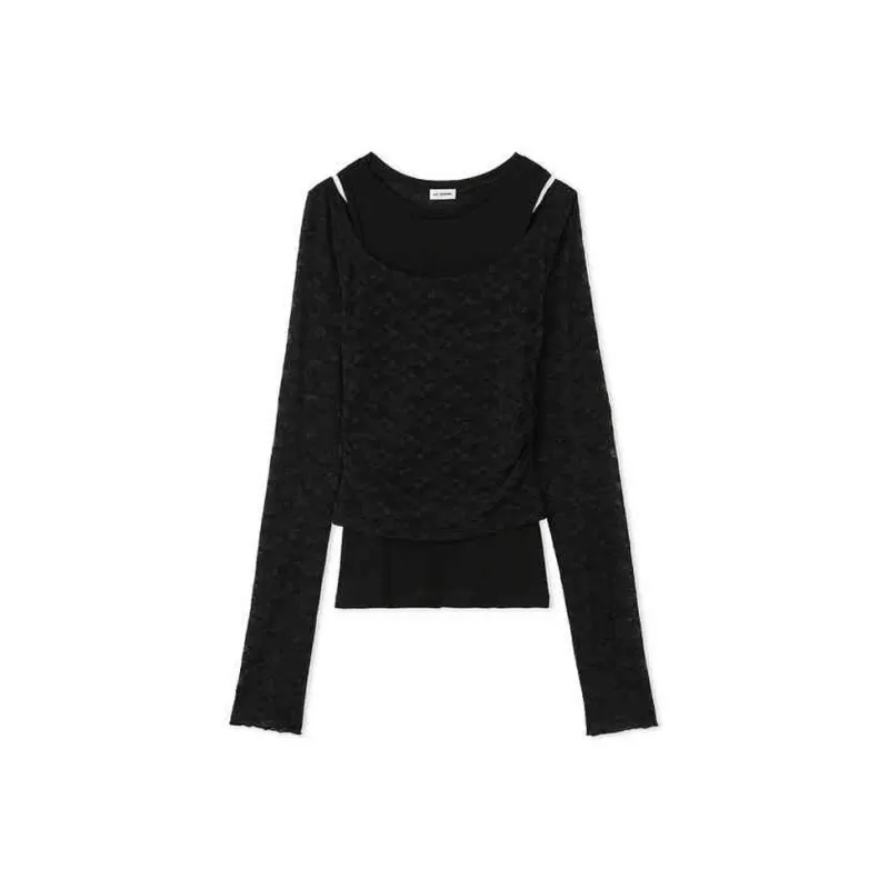 Lily Brown Chiffon Shirts Women's-2