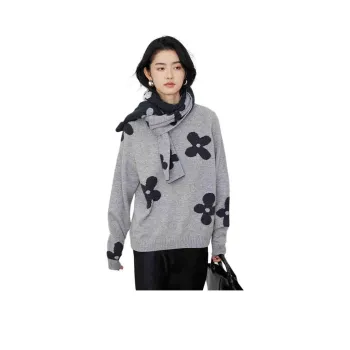 SNOWFORTE Cashmere Sweater Women's Moon Gray
