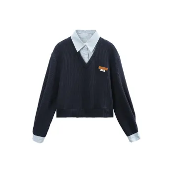 A Paradise For Awakening Sweatshirt Women's Navy Blue