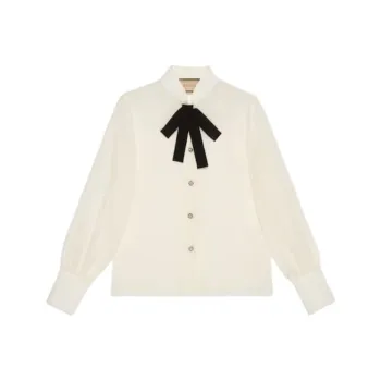 GUCCI Silk Crepe De Chine Shirt Ivory