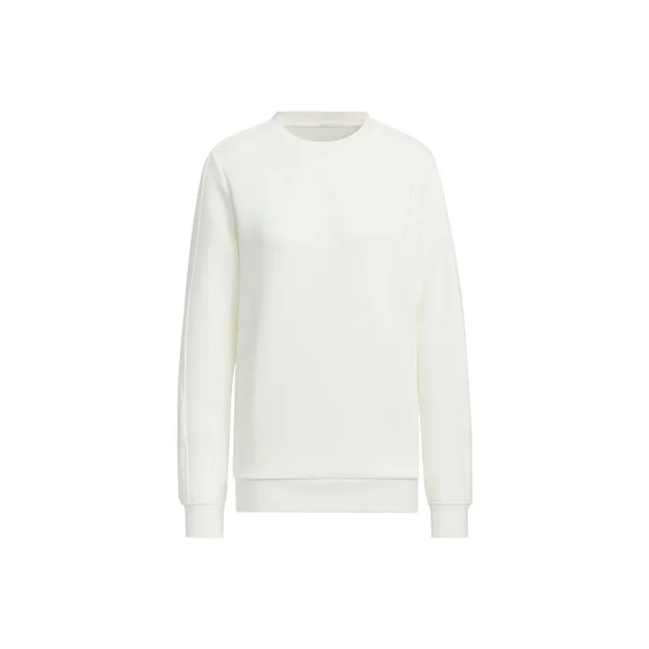 adidas W Pm Crew Knit Pullover Long-Sleeve Sweatshirt White-0