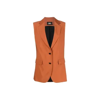 Karl Lagerfeld Longline Tailored Waistcoat