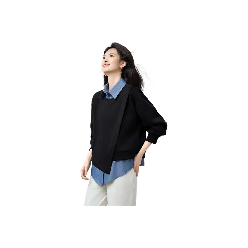 XINFEIYU Sweatshirt Women's Black-0