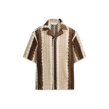 ZARA Shirts Men Nude/Brown