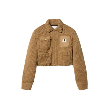 Sacai X Carhartt Wip Women's Knit Michigan Jacket Beige