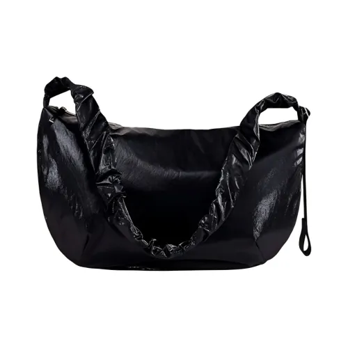 JOSEPH&STACEY Polyurethane Handbag Shoulder Bag Large Size Women's Black