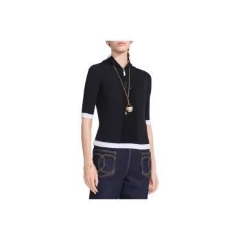 CHANEL 24 New Spring Arrivals Knitwear Women's Black