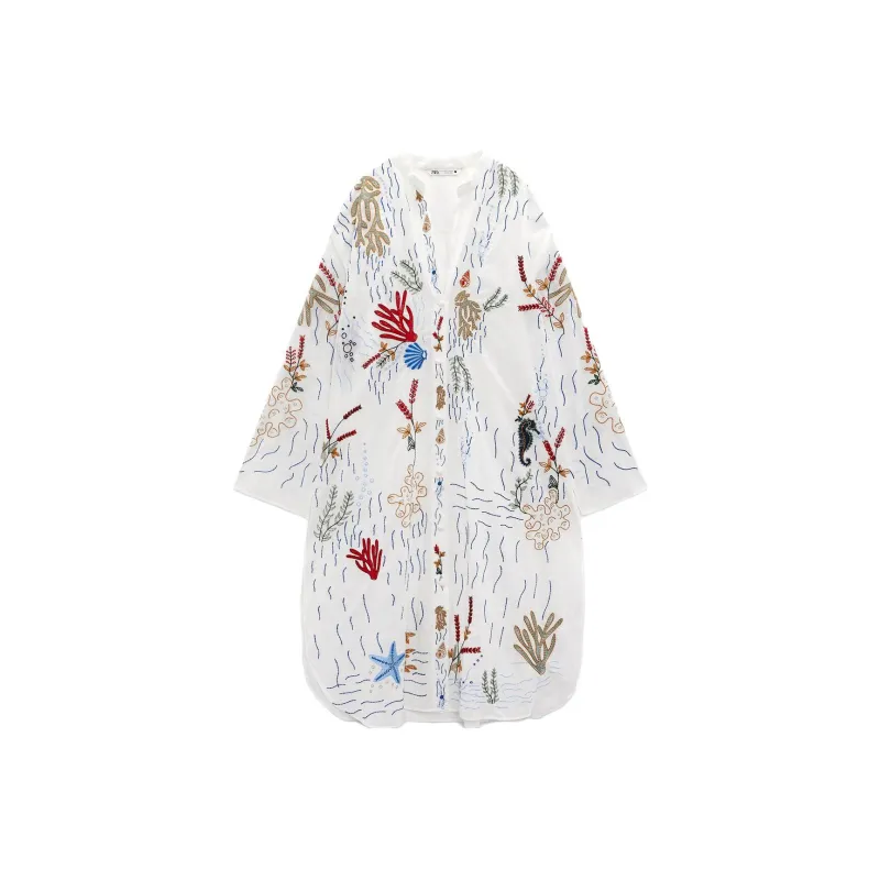 ZARA Shirt Women's Frosted White-0