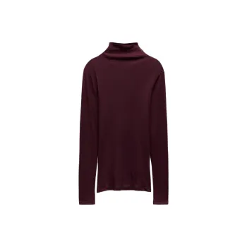 ZARA Regular T-Shirt Women's Burgundy