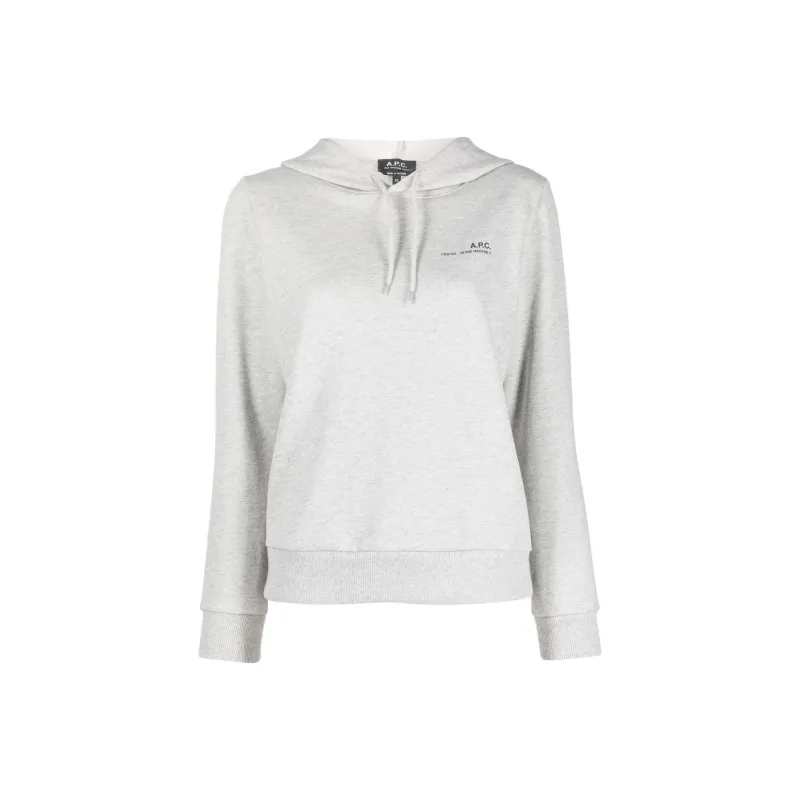 A.P.C Logo print Cotton Hoodie-0