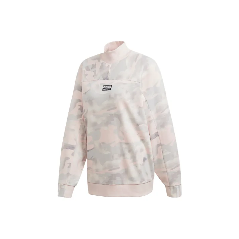 Adidas Originals SWEATER Sweatshirt Women's Pink White/Ash Gray/Light Gray Desert Pink-0