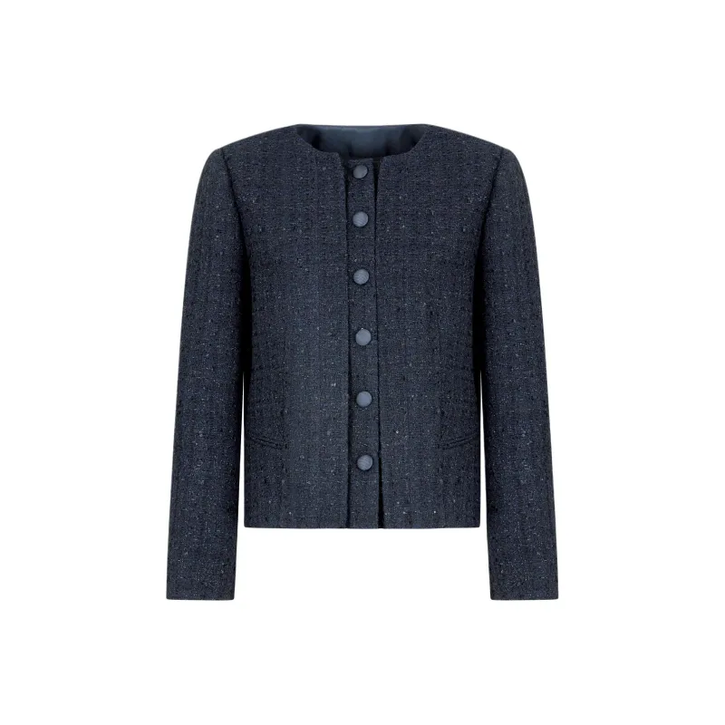 EMPORIO ARMANI Lurex Tweed Jacket-0