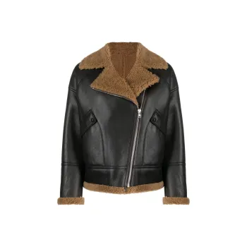 Yves Salomon Zip-up Leather Jacket