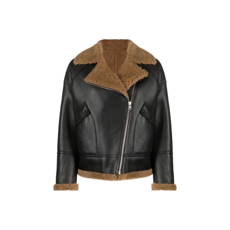 Yves Salomon Zip up Leather Jacket-0