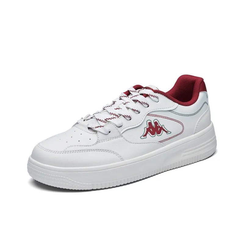 Kappa Back to Back Slip Resistant Cushioning Abrasion Resistant Low Top Skateboard Shoes Unisex Red White-2
