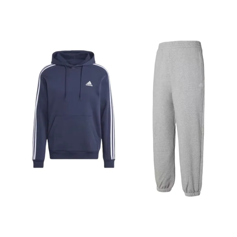 Adidas ESSENTIALS Fleece 3-Stripes Hoodie Casual Sportswear Men's-0