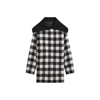 Agnes B. Jackets Women's Black White Plaid
