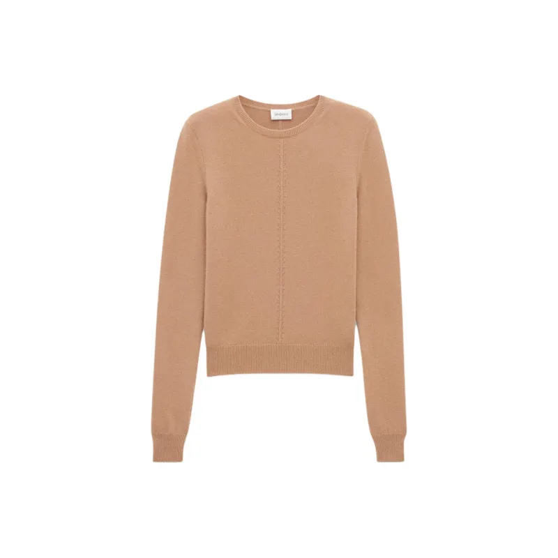 SAINT LAURENT Openwork Crewneck Jumper-0