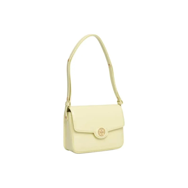 TORY BURCH Robinson Patent Leather Shoulder Bag, Crossbody Bag, Handbag Women's Yellow-1