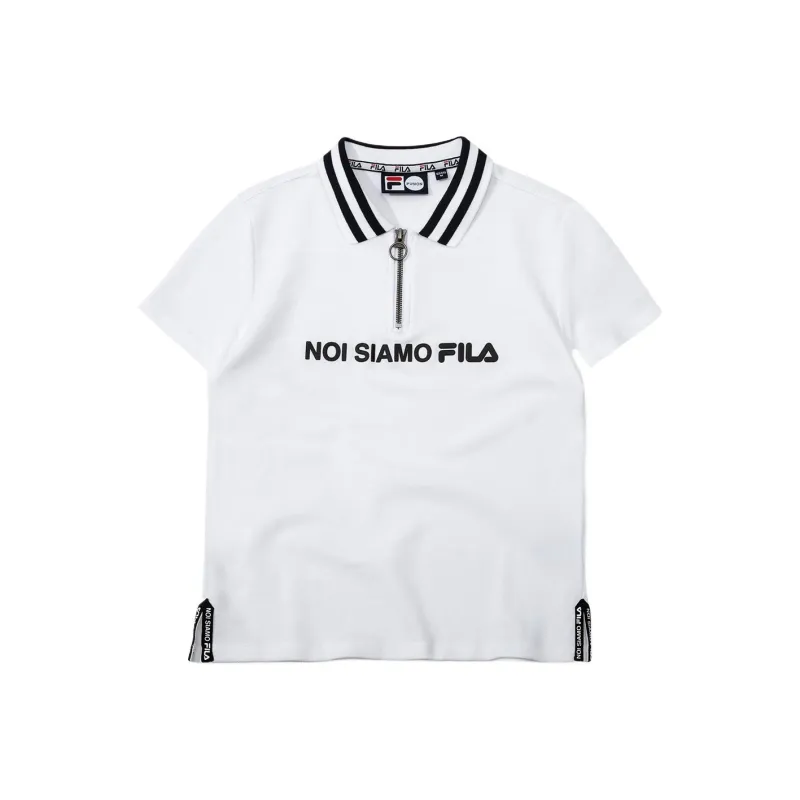FILA FUSION NOI SIAMO FILA Polo Shirt Women's Standard White-0