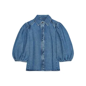 ZARA ZW Series Shirt Women's Blue