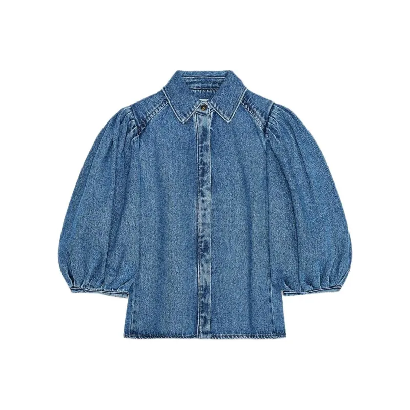 ZARA ZW Series Shirt Women's Blue-0