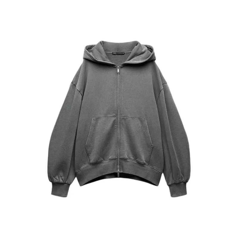 ZARA Sweatshirt Women's Carbon Gray-0