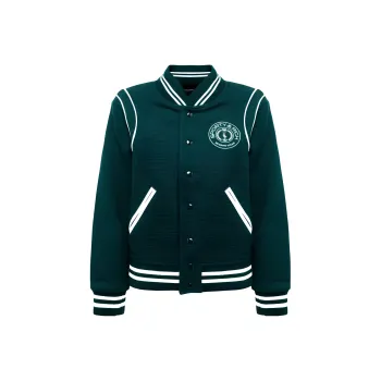 SPORTY & RICH Logo Embroidered Varsity Jacket