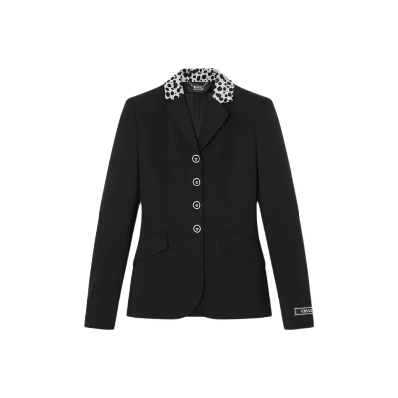 VERSACE Dalmatian print Riding Jacket-0