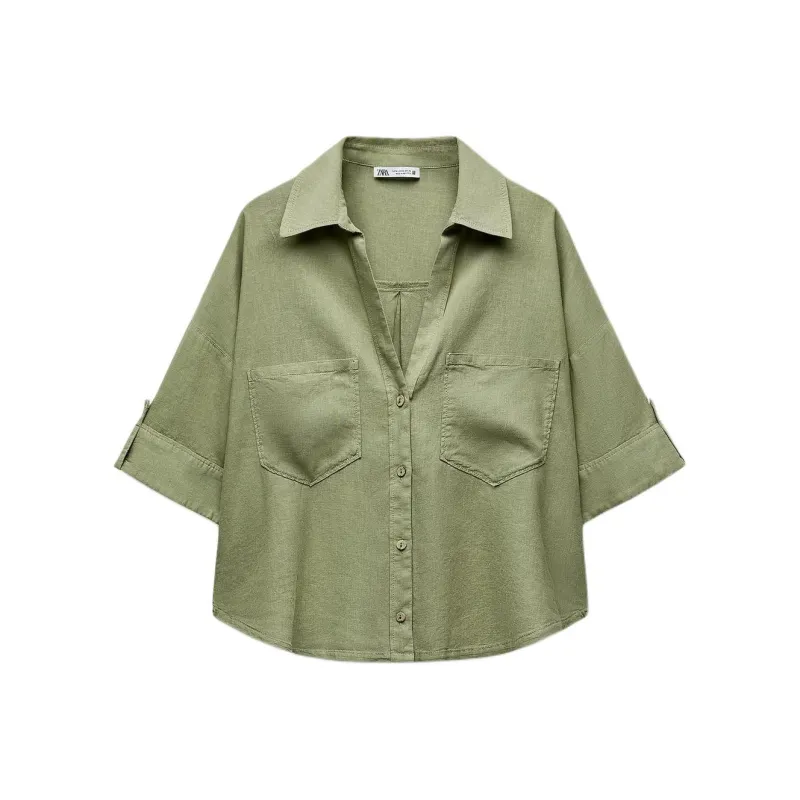 ZARA Shirts Women's Green-0