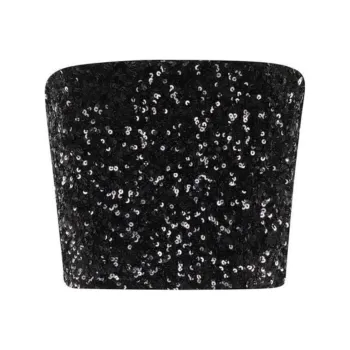 Rotate Sequined Crop Top