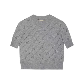 GUCCI FW24 Cashmere Sweater Women's Gray