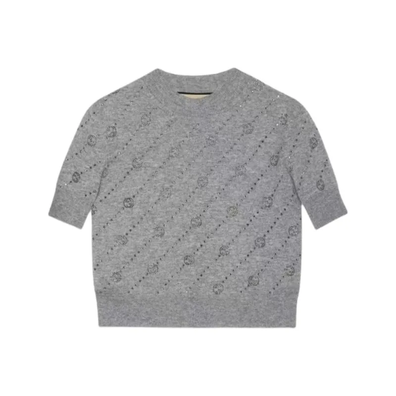 GUCCI FW24 Cashmere Sweater Women's Gray-0