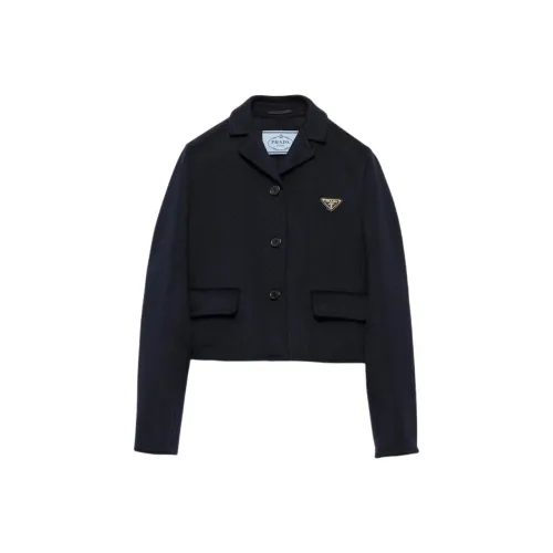 PRADA SS25 Jackets & Coats Women's Marine Blue