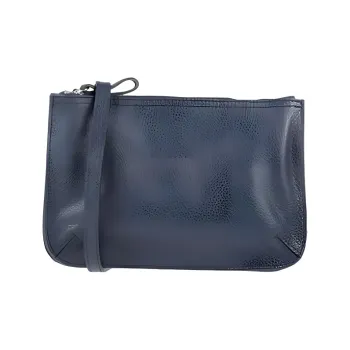 LONGCHAMP Le Foulonné Cow Leather Messenger Bag Crossbody Bag Shoulder Bag Women's Navy