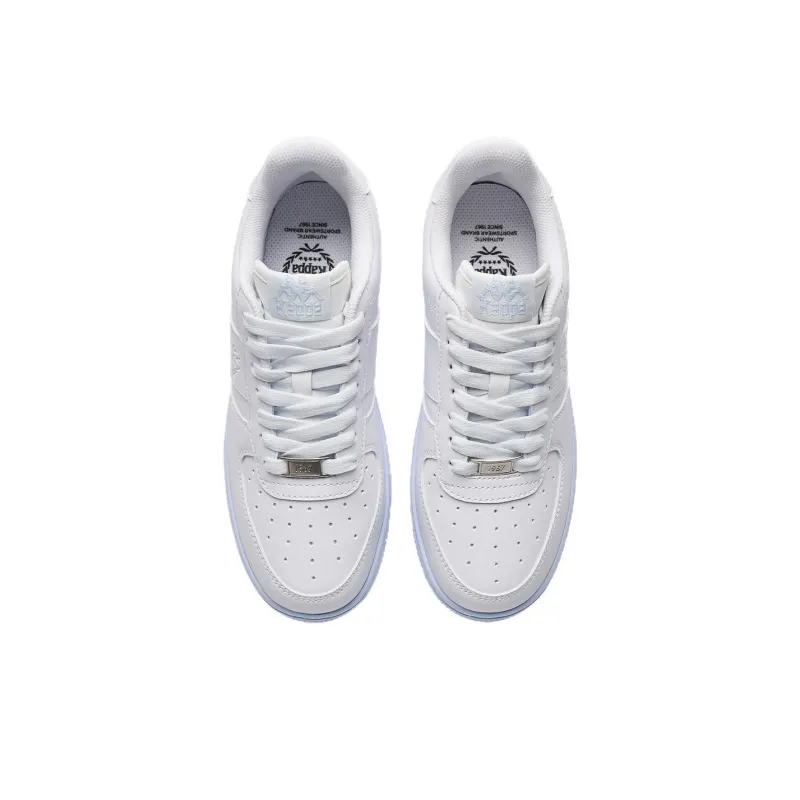 Kappa Anti Slip Wear Resistant Low Top Skateboard Shoes Women's Classic White Bio Blue-2