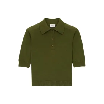 SAINT LAURENT Polo Shirt Women's Green