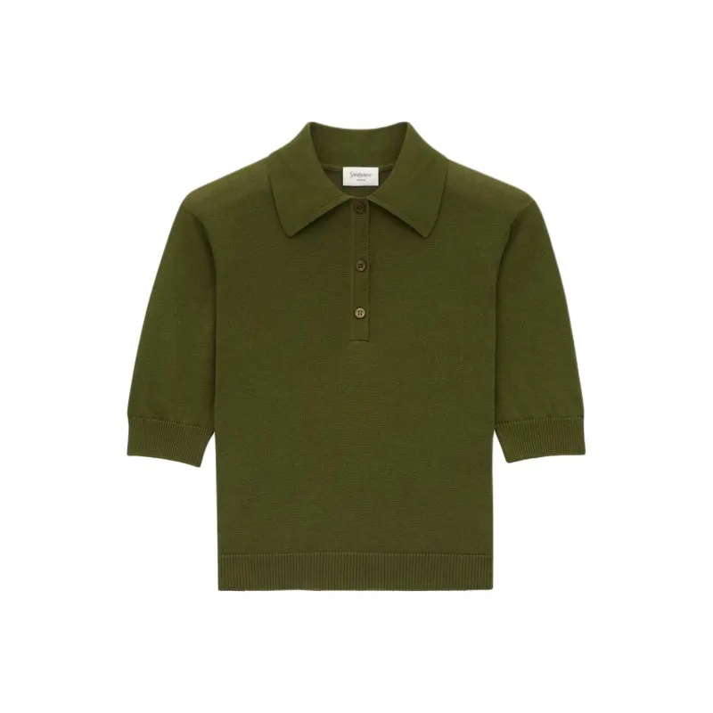 SAINT LAURENT Polo Shirt Women's Green-0
