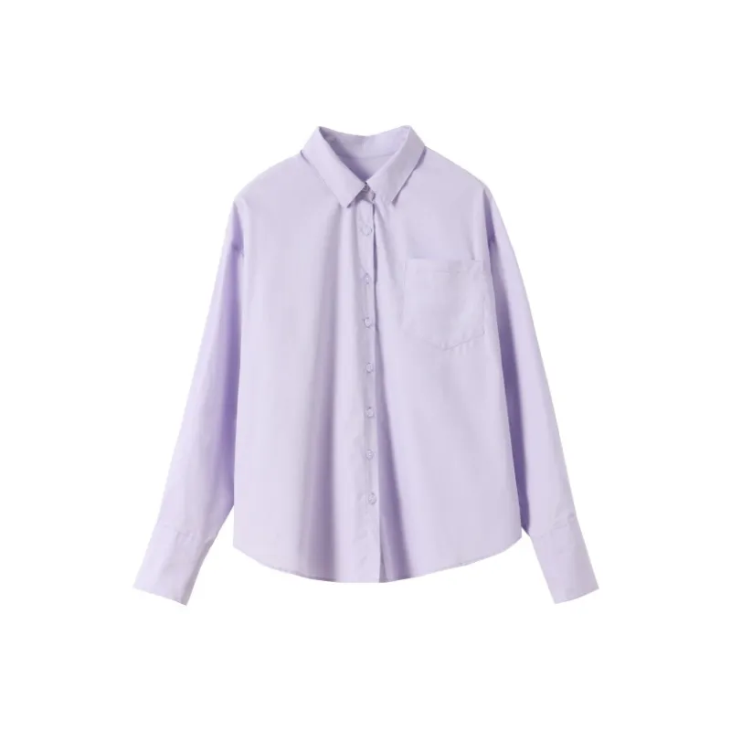 Huagaa Shirt Women's Light Purple-0