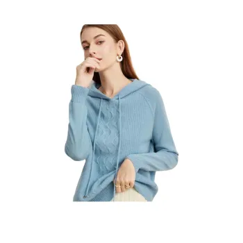 MIHUANG Cashmere Sweater Women's Pine Blue