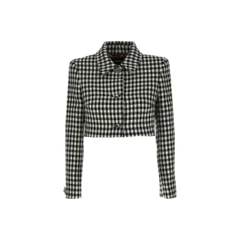 Roberto Cavalli Cropped Gingham check Jacket