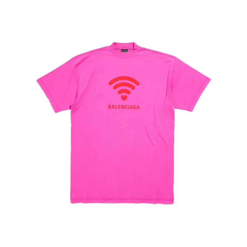 Balenciaga T-Shirt Regular Fit Women's Dark Pink-0