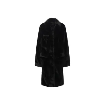 Rta Faux Fur Single-breasted Coat