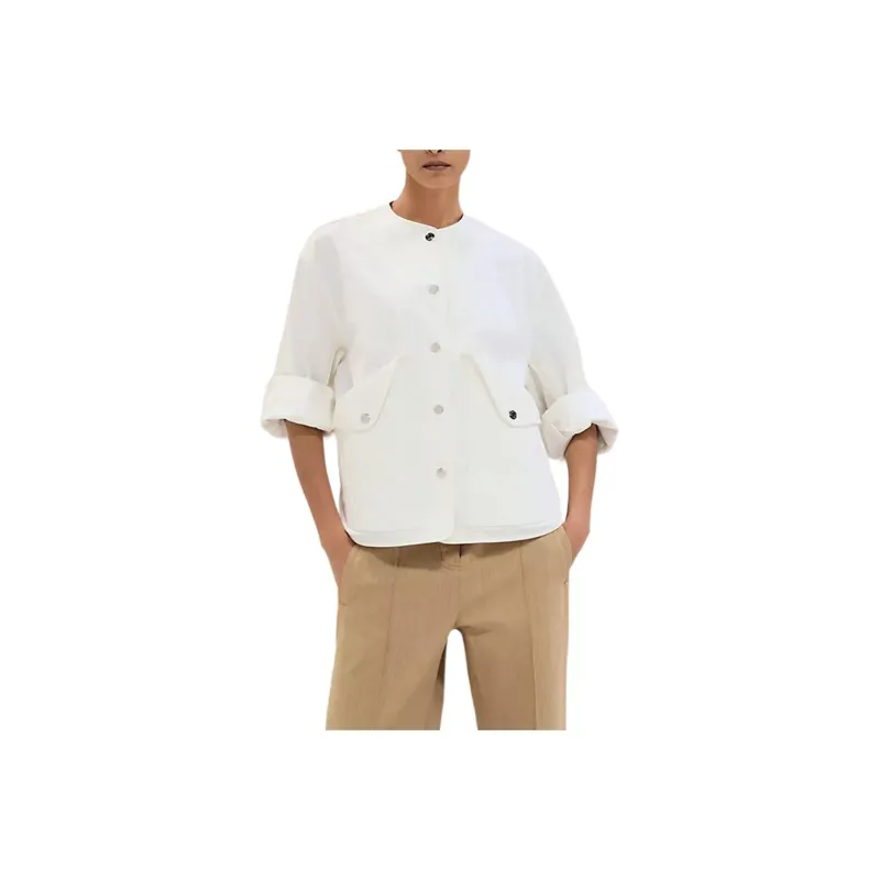 HERMES Jackets Coats Women's Natural White-0